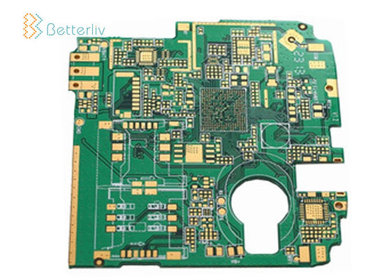 HASL quattro dimensione del bordo su misura oro duro di placcatura di spessore del PWB 1.0mm di strato